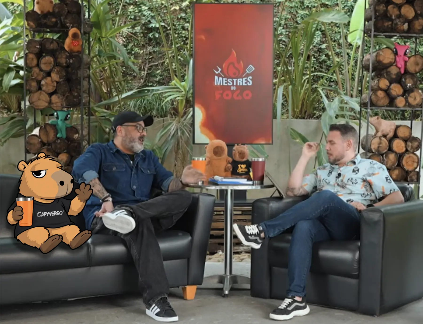 Rodrigo Vaz em entrevista no programa Mestres do Fogo, com a Capivara do Capyverso